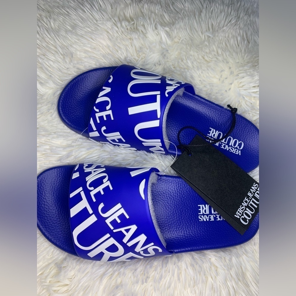 NWT MENS VERSACE JEANS COUTURE LOGO SLIDE